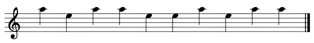  note recognition exercise 1