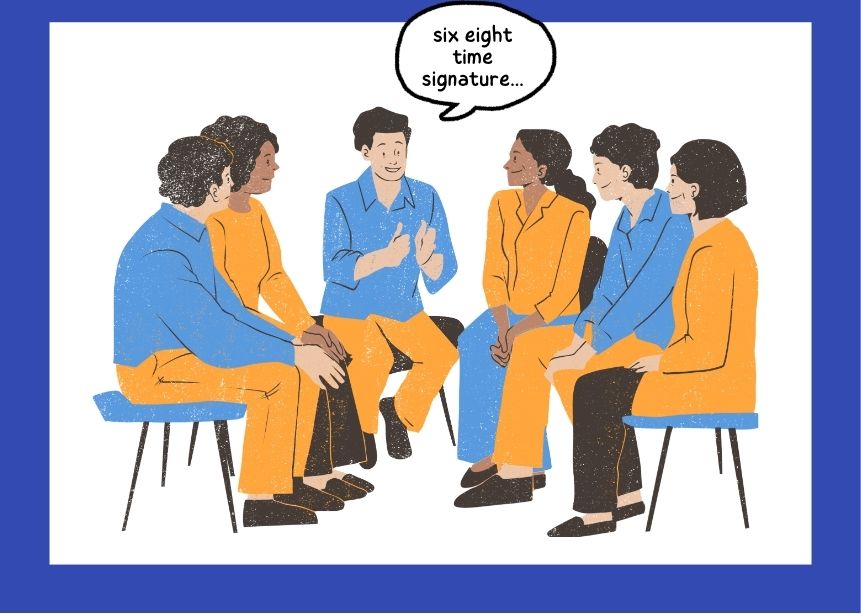 People talking image