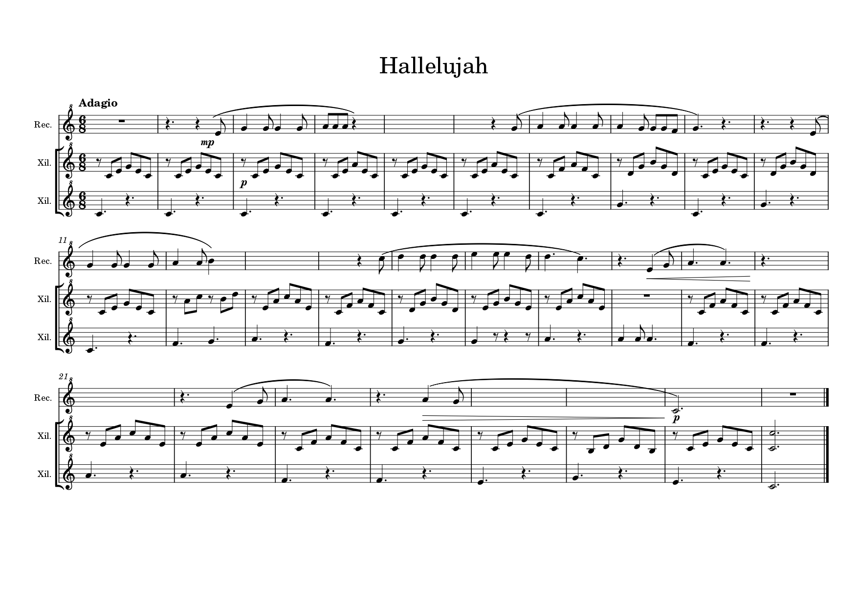 Hallelujah silent bars