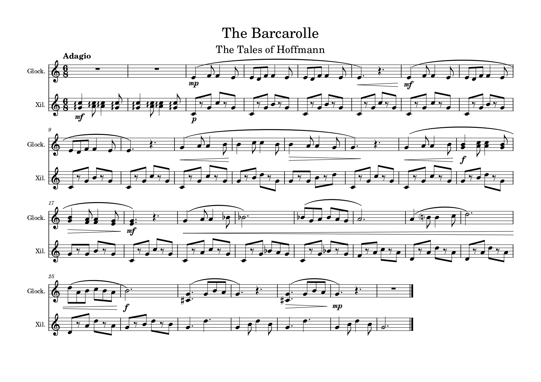 Let's sing tune Barcarolle