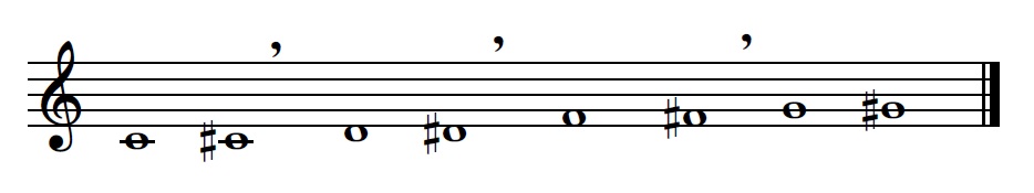 Exercise 1 chromatic semitone time signature Exercise 1 chromatic semitone time signature