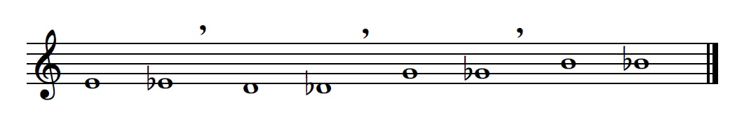 Exercise 2 descending chromatic semitone Exercise 2 descending chromatic semitone