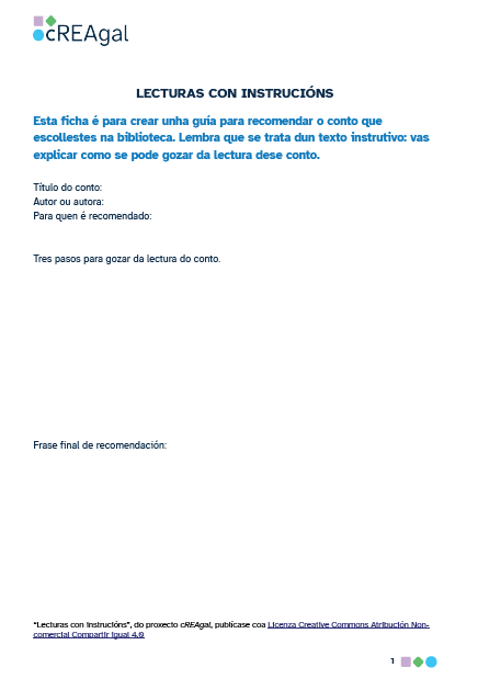 Captura de pantalla Lectura con instrucións