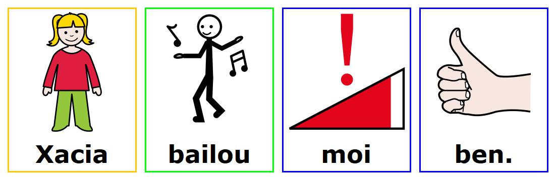 Adverbio que acompaña a outro adverbio Pictogramas de un adverbio que acompaña a outro adverbio feitos en Araword.