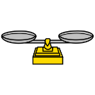 Pictograma que representa unha balanza