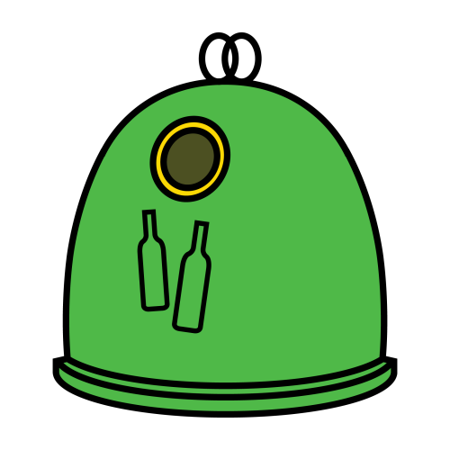 Contedor de vidro (Arasaac) Pictograma de contedor de vidro