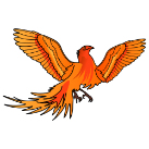 Pictograma que representa a ave Fénix