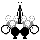 Pictograma que representa unha persoa falando en público