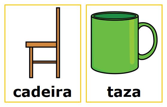 Pictogramas de substantivos feitos en Araword