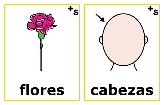 Pictogramas de substantivos en feminino plural feitos en Araword