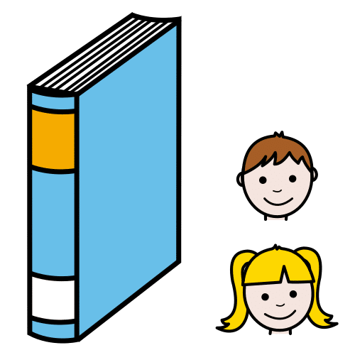 Pictograma que representa libros nenos