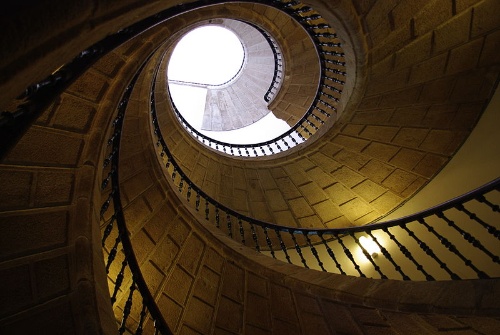 Escaleiras en forma helicoidal Museo do Pobo Galego