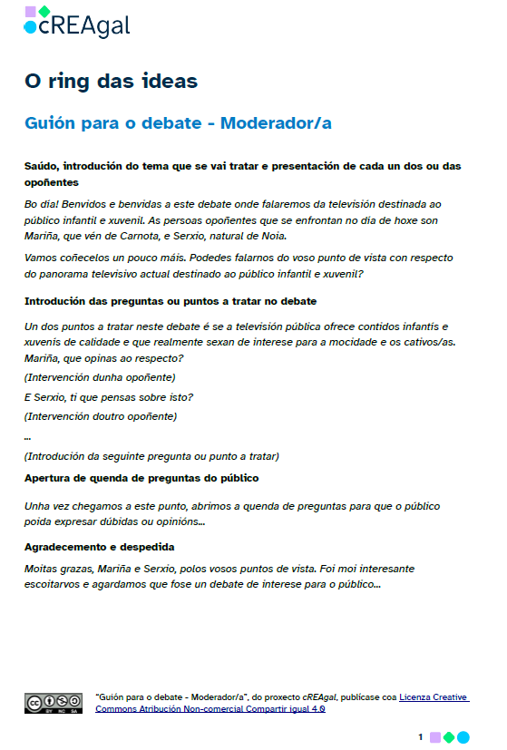 Accede ao documento descargable. Abre nunha nova xanela. O ring das ideas - Moderador