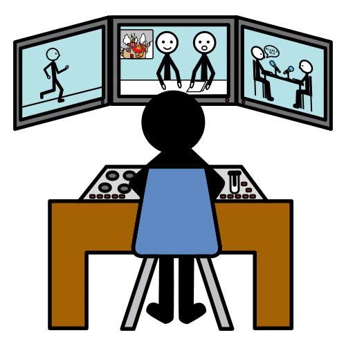 Pictograma de realizador de televisión