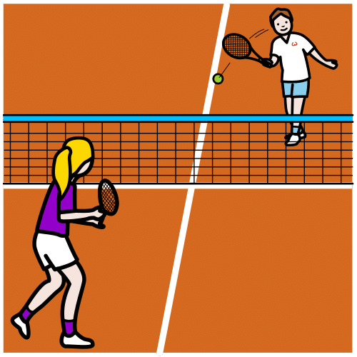 Pictograma de xogadores de tenis 