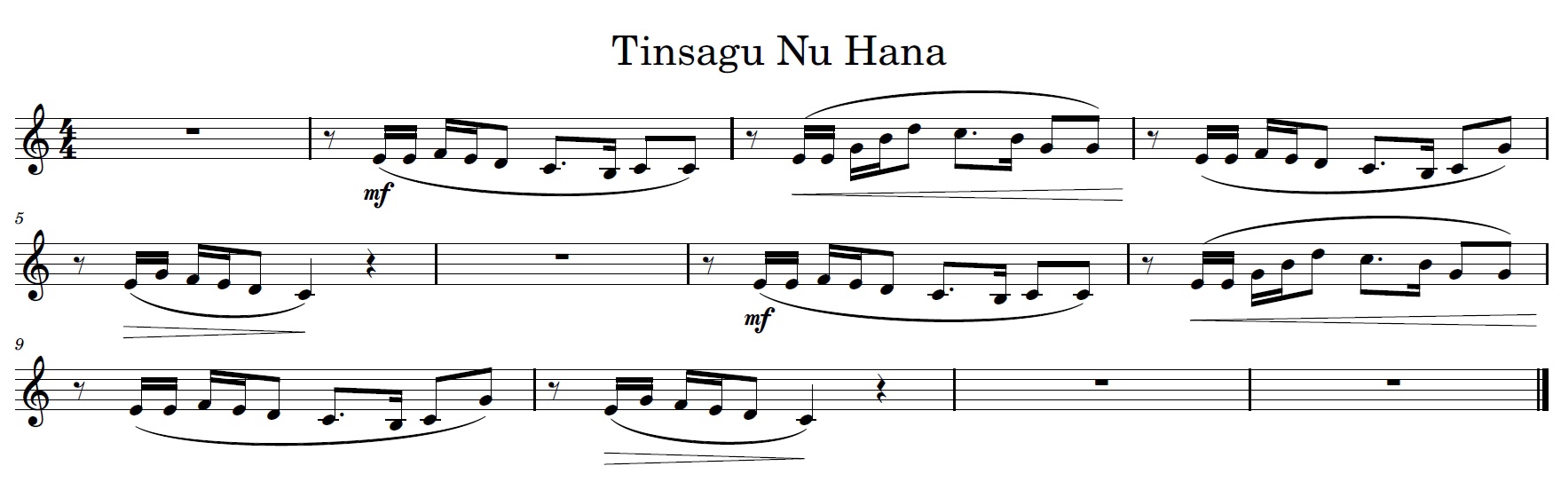 Tinsagu nu Hana melody image Tinsagu nu Hana melody image