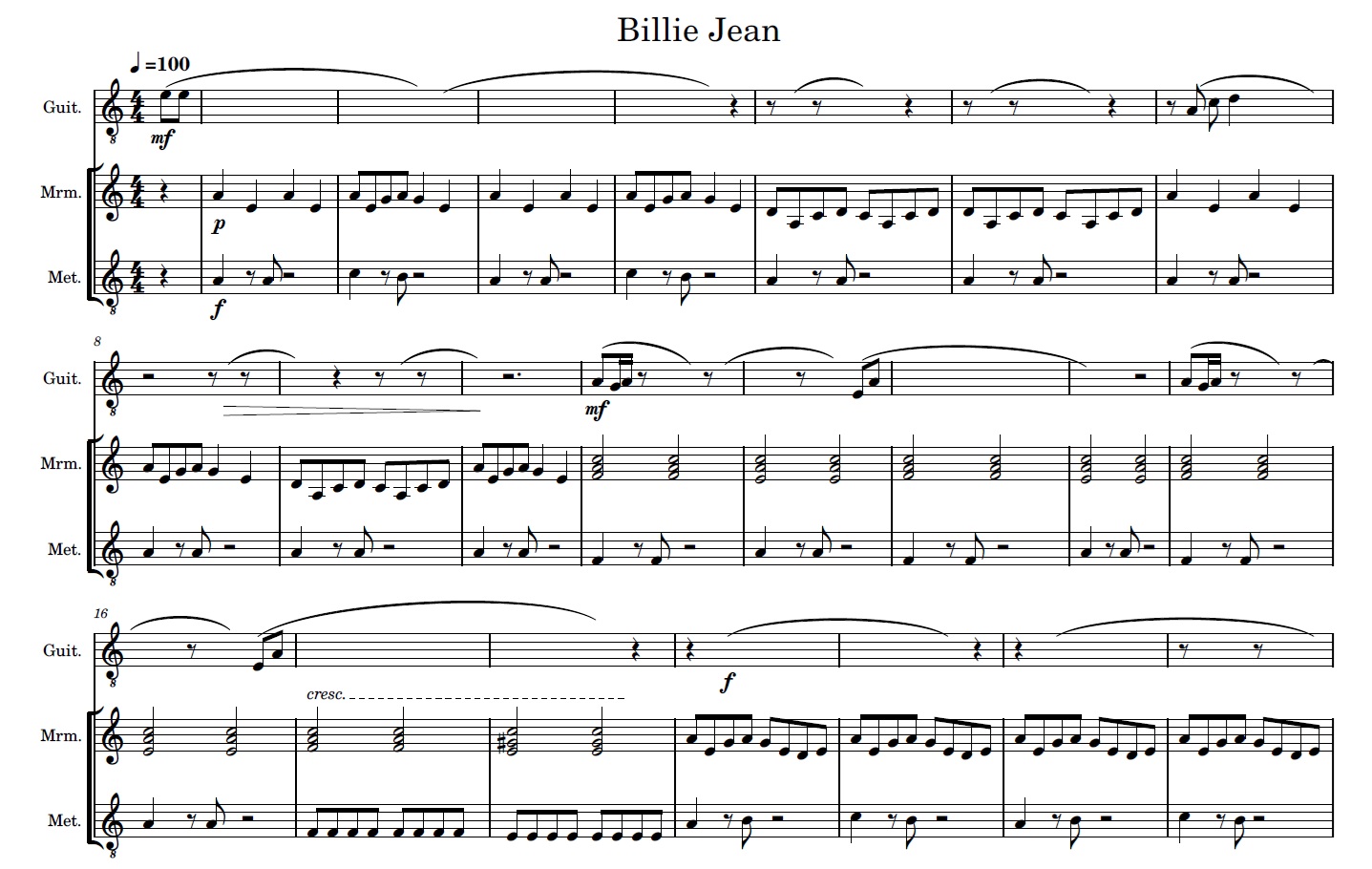 Billy Jean accompaniment 1 Billy Jean accompaniment 1