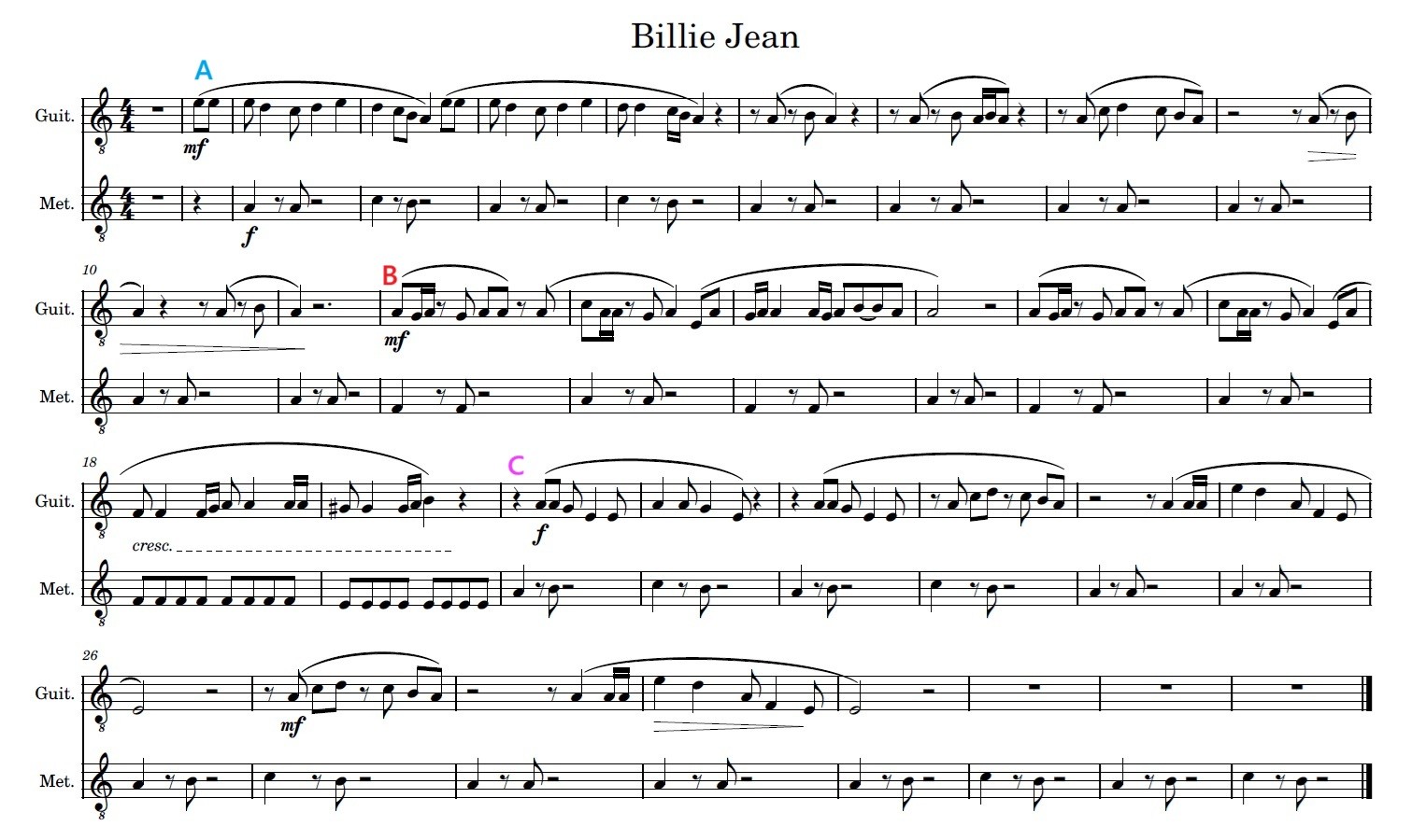 Billie Jean structure Billie Jean structure