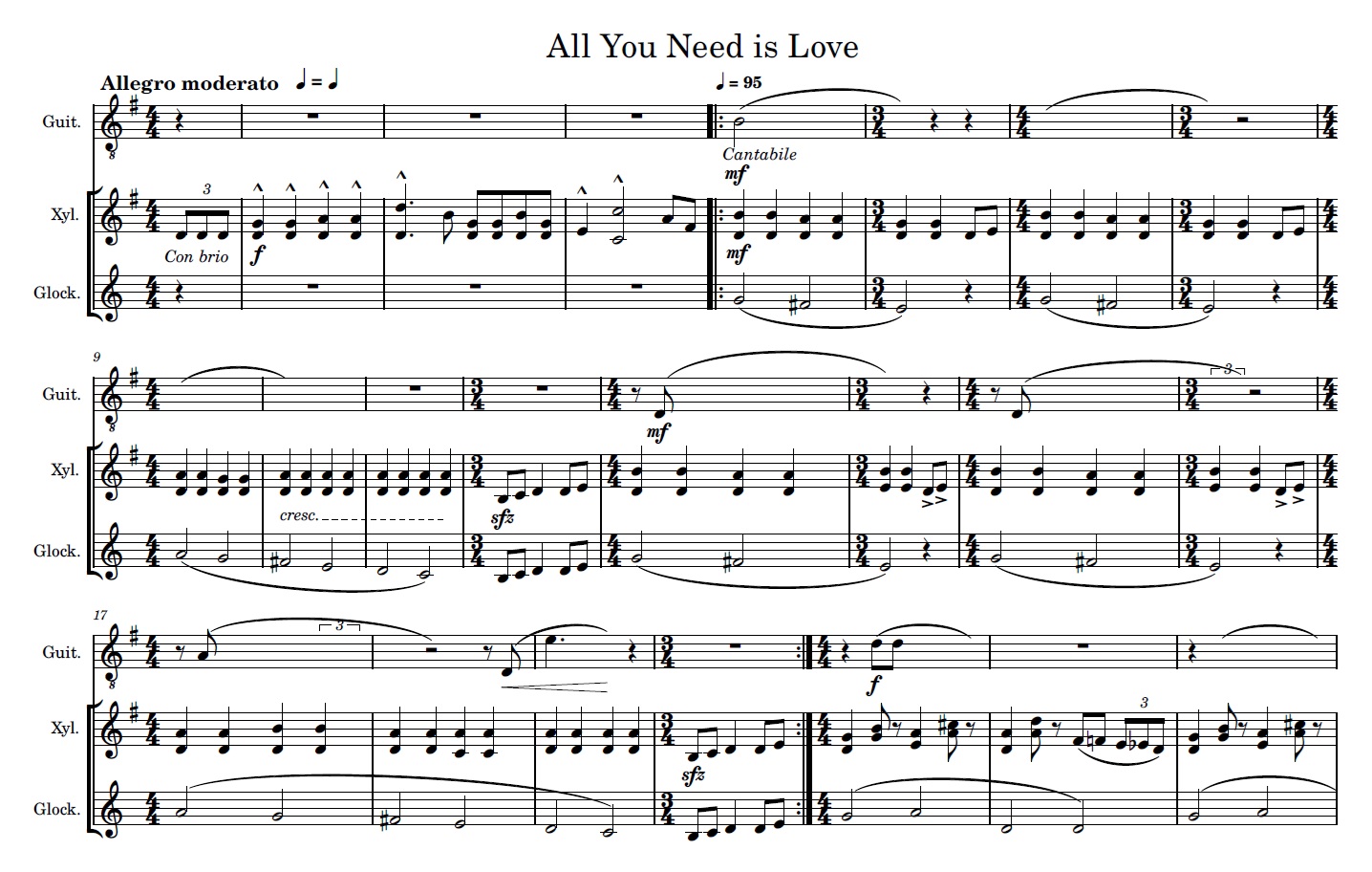 All you need is love accompaniment part 1 All you need is love accompaniment part 1