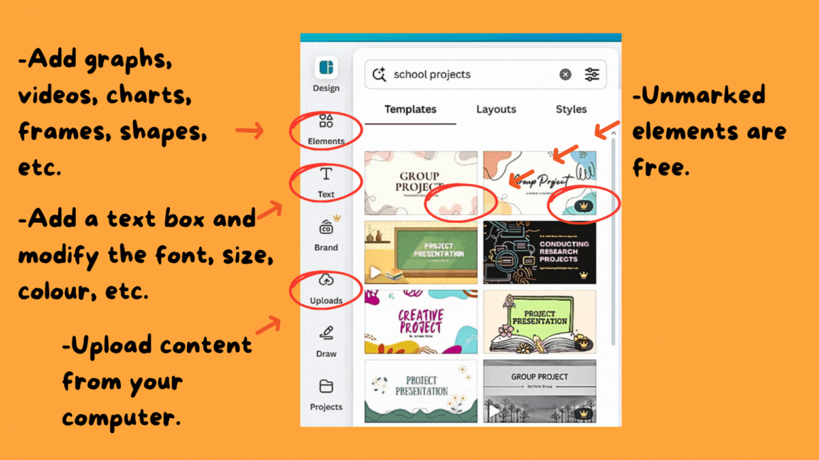 Canva instructions slide 2 Canva instructions slide 2