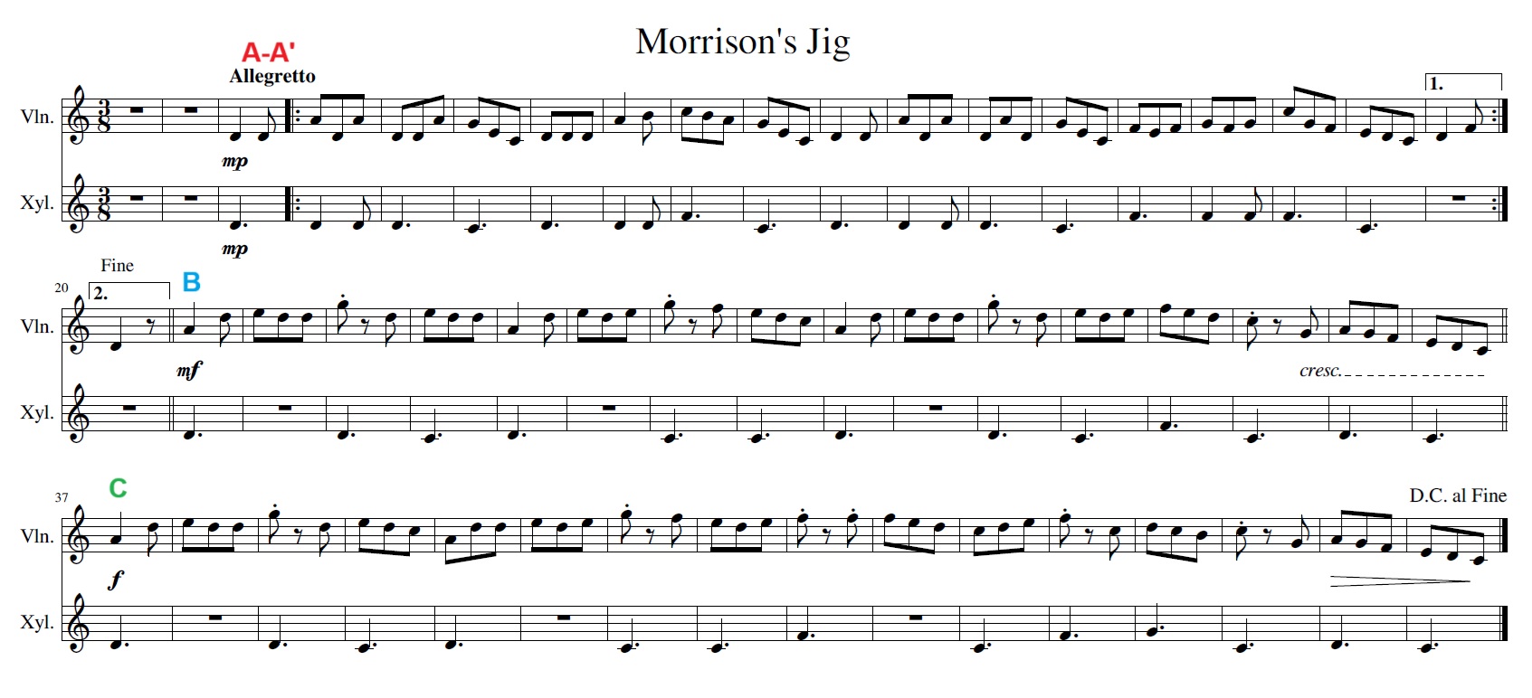 Morrison's Jig parts Morrison's Jig parts