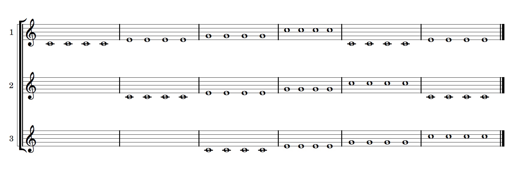 C major chord canon exercise C major chord canon exercise