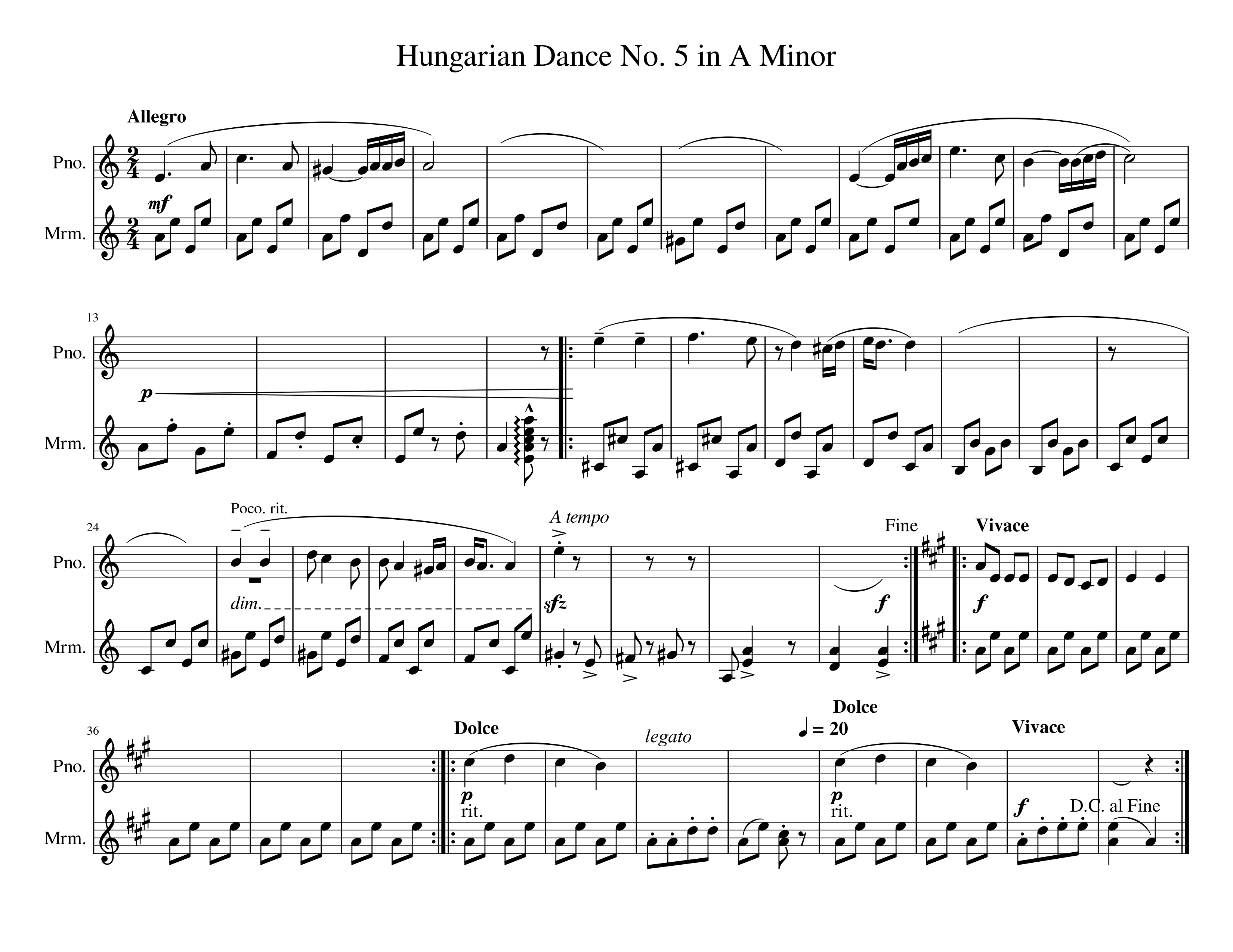  Hungarian Dance silent bars