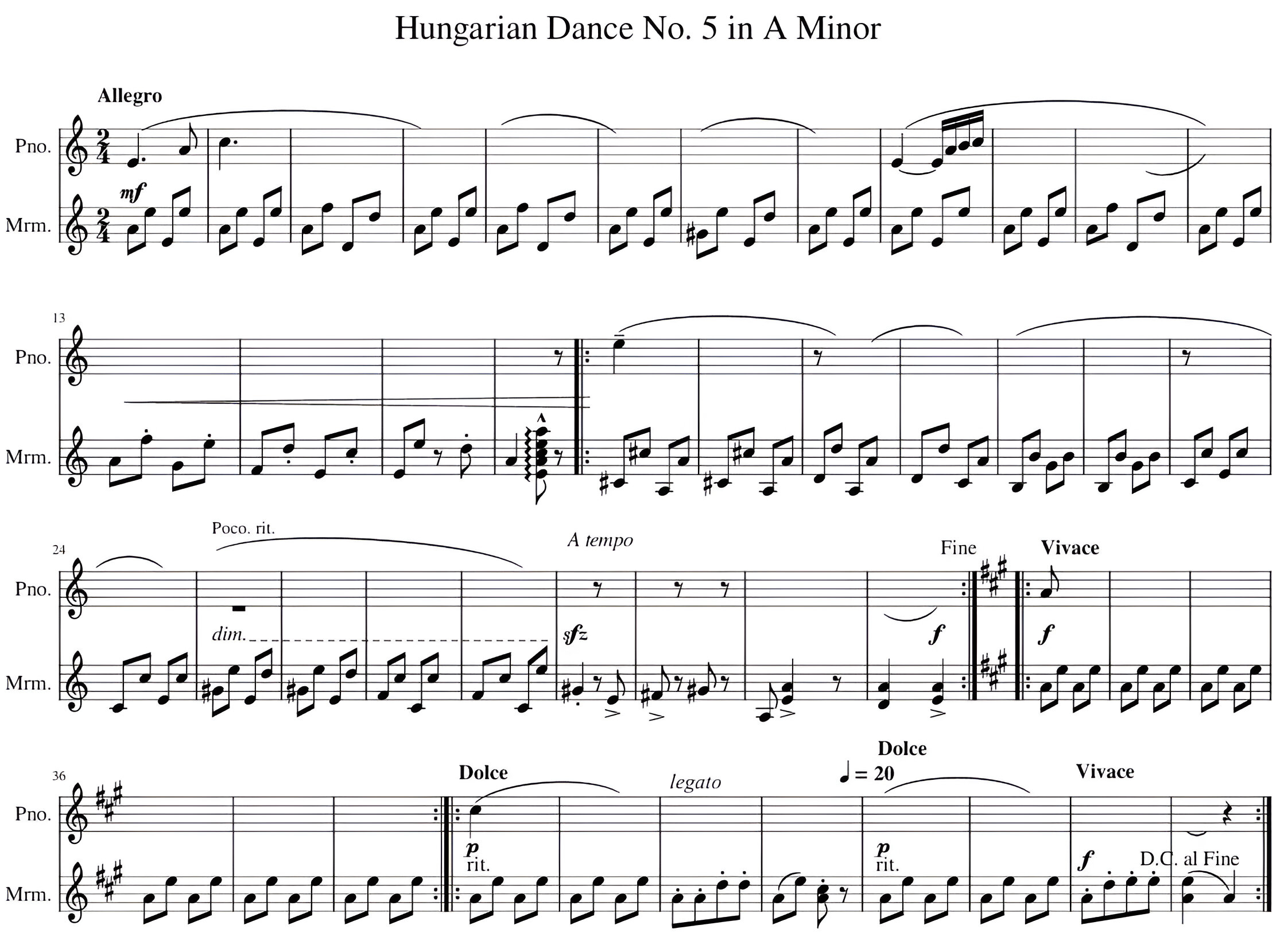 Hungarian Dance accompaniment