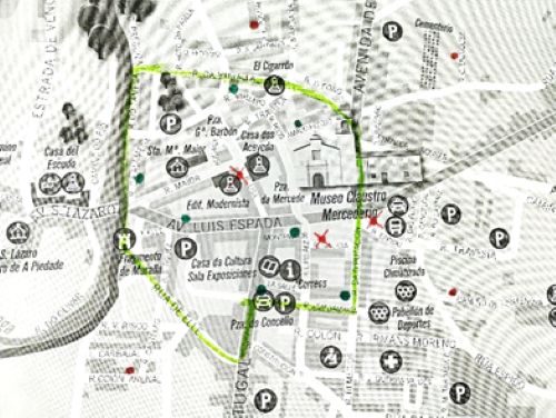 Mapa con los puntos verdes más exteriores unidos.