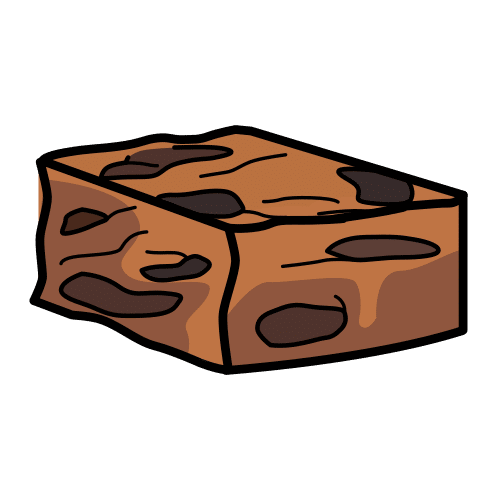 Porción de bizcocho de chocolate
