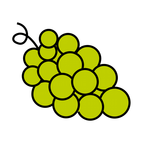 Racimo de uvas verdes.