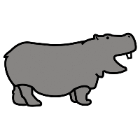 Pictograma de un hipotótamo
