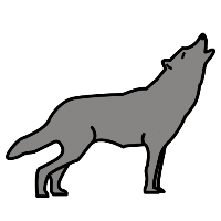 Pictograma de un lobo (Arasaac) Pictograma de un lobo