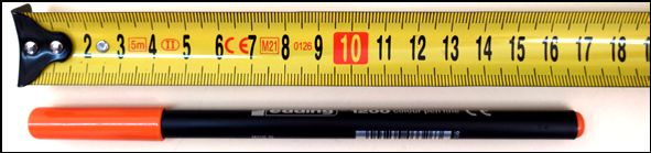 Rotulador con su medida