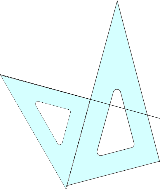 Trazado de paralelas con escuadra sobre cartabón