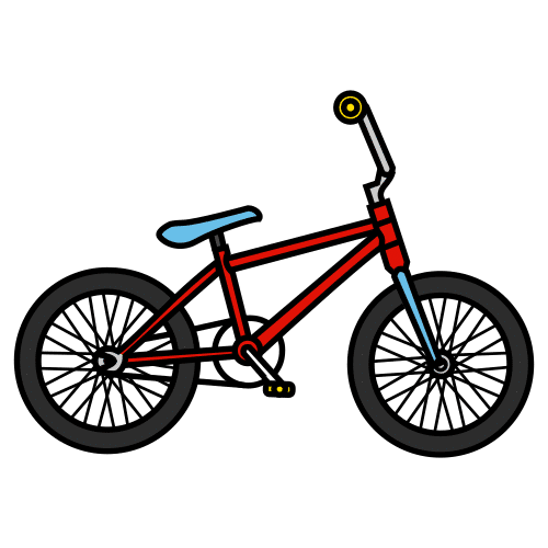 Bicicleta con los radios de las ruedas visibles.