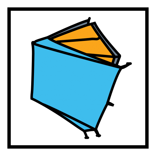 Tienda de campaña girada