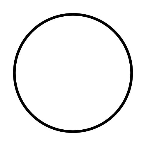 Pictograma de una circunferencia.
