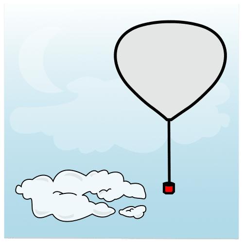 Globo sonda (Arasaac) Globo sonda en el cielo