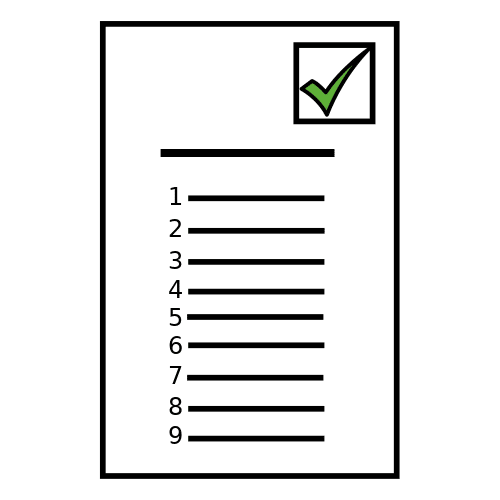 Documento con una lista de indicaciones.
