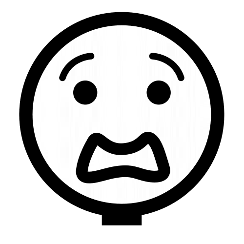 Cara de una persona asustada.