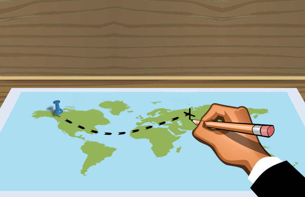 Debuxo dunha guía de viaxe