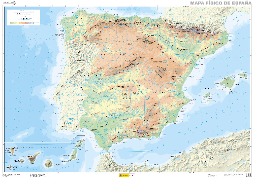 Mapa físico de España