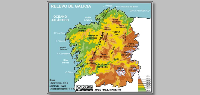 Mapa físico de Galicia