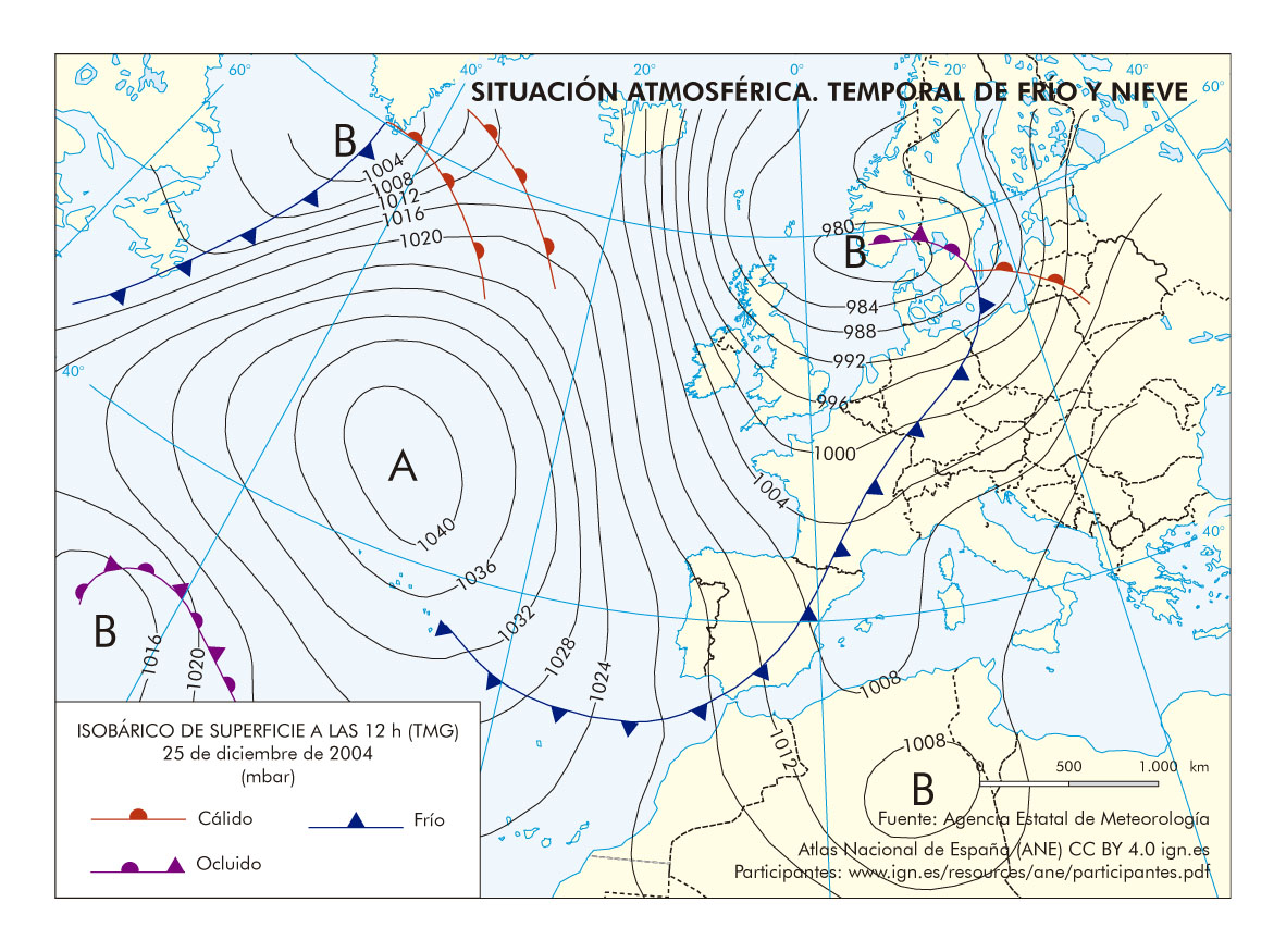 Isóbaras Mapa de isóbaras