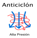 Debuxo que representa un anticiclón