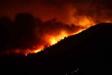 Incendio no monte Galleiro