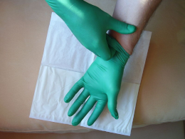 guantes de látex cirúrxicos