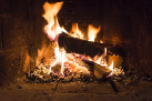 Leña ardendo