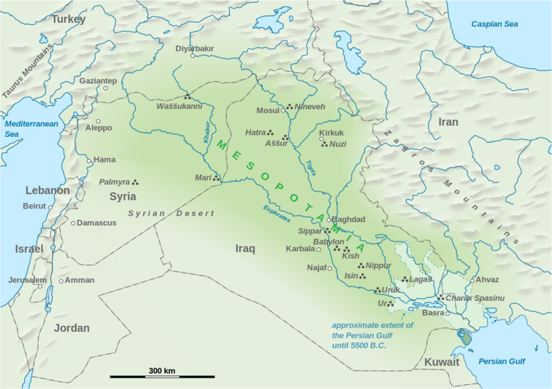 Mapa de Mesopotamia